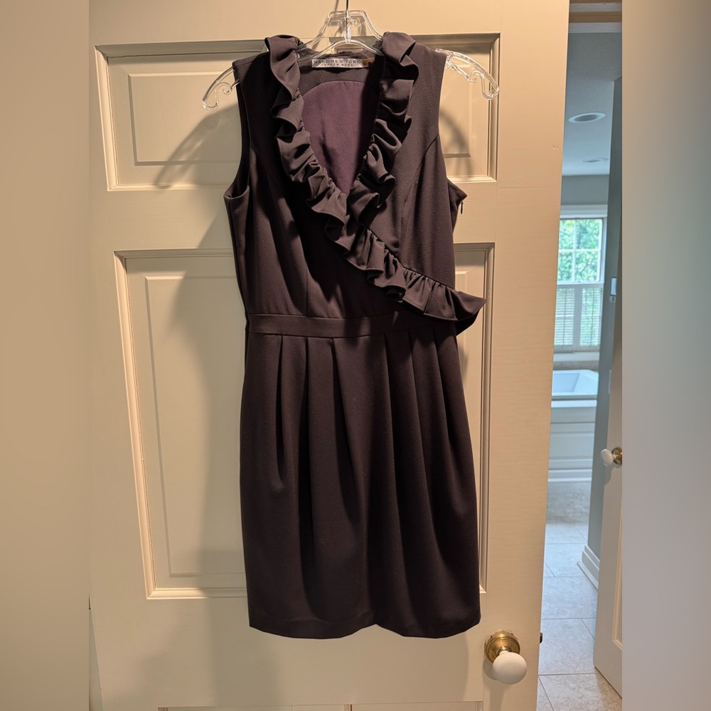 Elegant dark grey Ruffle Dress
